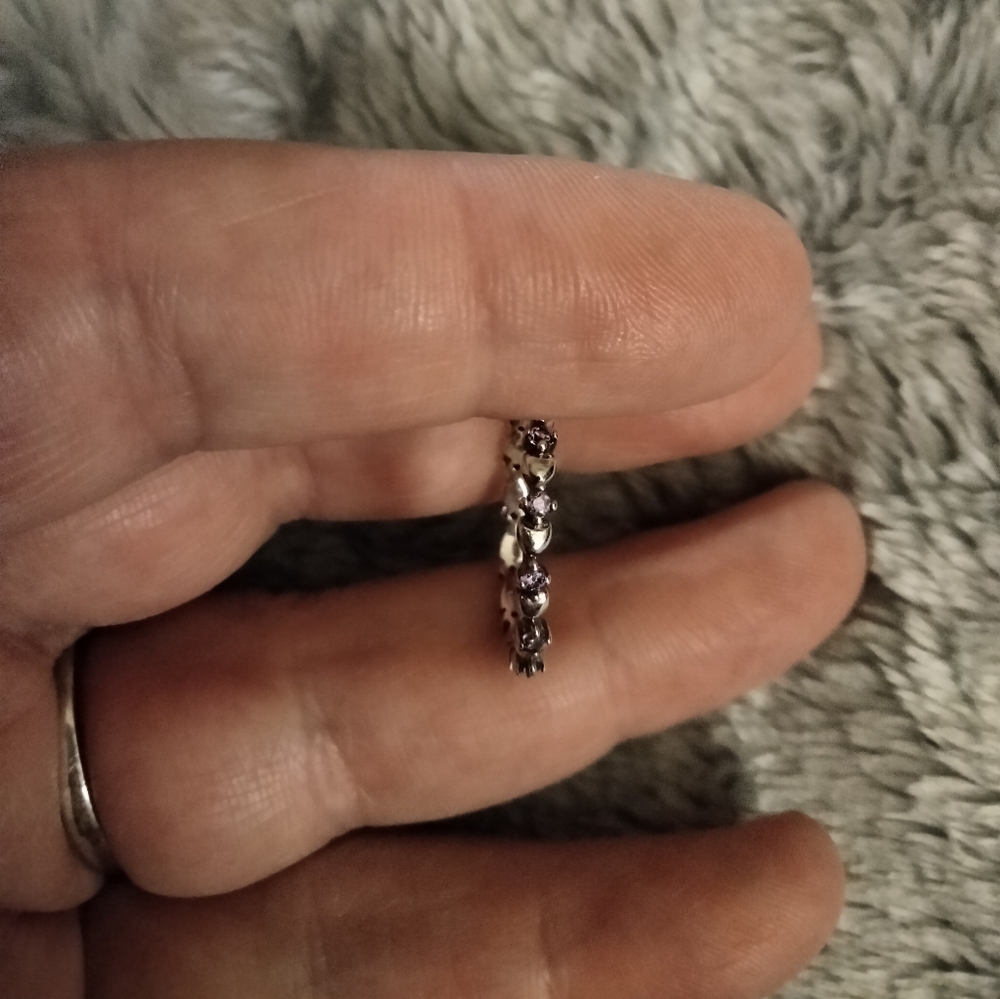 Sterling Silver Amethyst Heart Ring